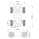 Ackerman Metal Chassis with Encoder Motors and Front Steering Servo