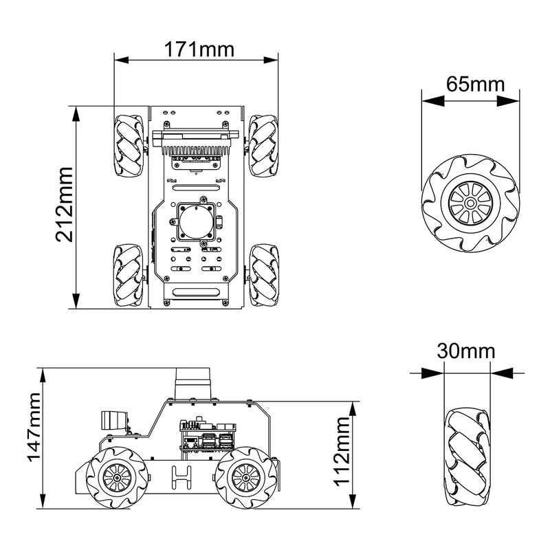 Hiwonder Raspberry Pi 5 Robot Car MentorPi M1 Mecanum-wheel Chassis ROS2-HUMBLE Support SLAM and Autonomous Driving