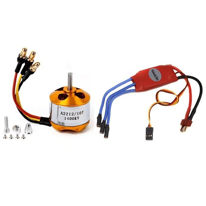 A2212 1400KV BLDC Motor and Simonk 30A ESC for RC Drones