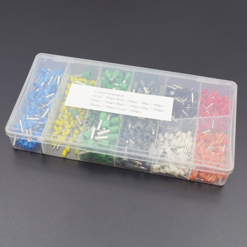 800 Pieces Assortment Ferrule Wire Copper Crimp Connector, Wire Terminals Kit, Wire Connector Kit