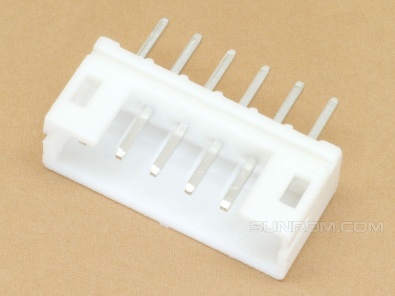 Connector Header Vertical – 6 POS 2.54mm (JST-XH-6P)