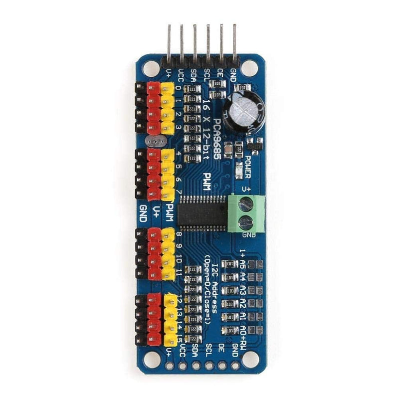 PCA9685 - 16 Channel 12-Bit PWM Servo Motor Driver I2C Module For Arduino