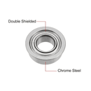 Universal Flange Ball Bearing 4x8x3mm Shielded Chrome Steel Bearings