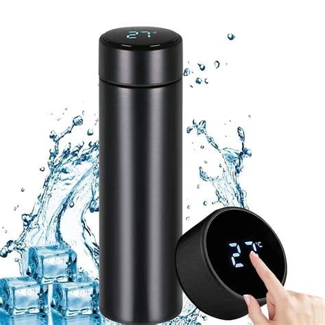 LED Temperature Display Water Bottle Touch Screen Double Vacuum flask