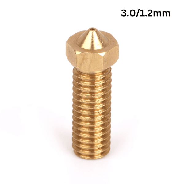 V6 Volcano Brass Length Extruder Nozzle 3.0mm x 1.2mm