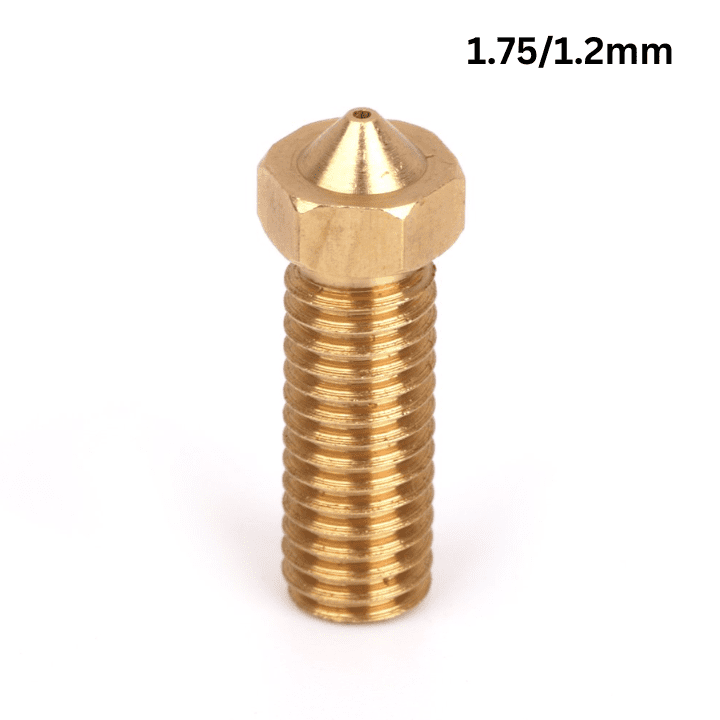 V6 Volcano Brass Length Extruder Nozzle 1.75mm x 1.2mm