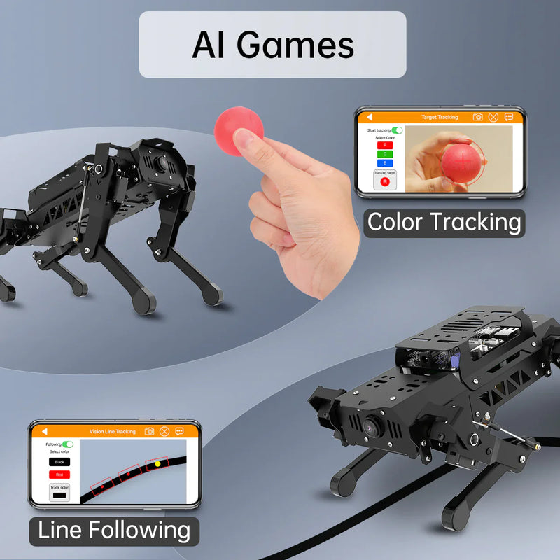 PuppyPi HiWonder Quadruped Robot with AI Vision - ROS Bionic Dog