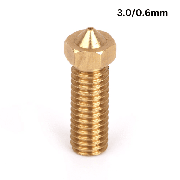 V6 Volcano Brass Length Extruder Nozzle 3.0mm x 0.6mm