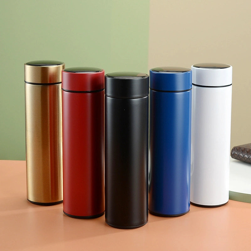 LED Temperature Display Water Bottle Touch Screen Double Vacuum flask