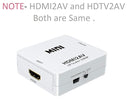 HDTV TO AV  HDTV2AV / HDMI2AV Converter UP Scaler 720/1080p Full HD Gaming Adapter (White)