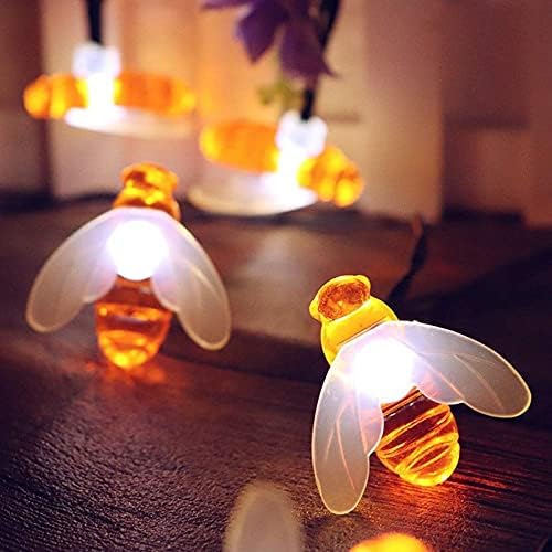 Honey Bee String Lights, 16 LEDs String Lights, Indoor/Outdoor Garden