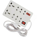 8+1 Mini Extension Cord Board 8 Socket Extension Boards 8 Socket Extension Boards (White)