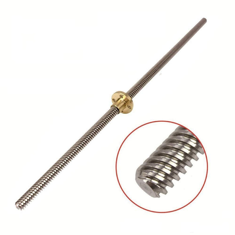 Trapezoidal Screw 300mm rod with Copper Nut