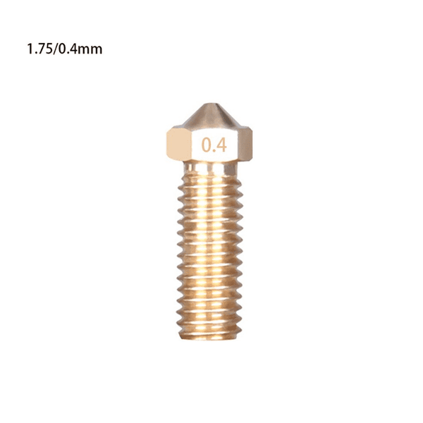 V6 Volcano Brass Length Extruder Nozzle 1.75mm x 0.4mm