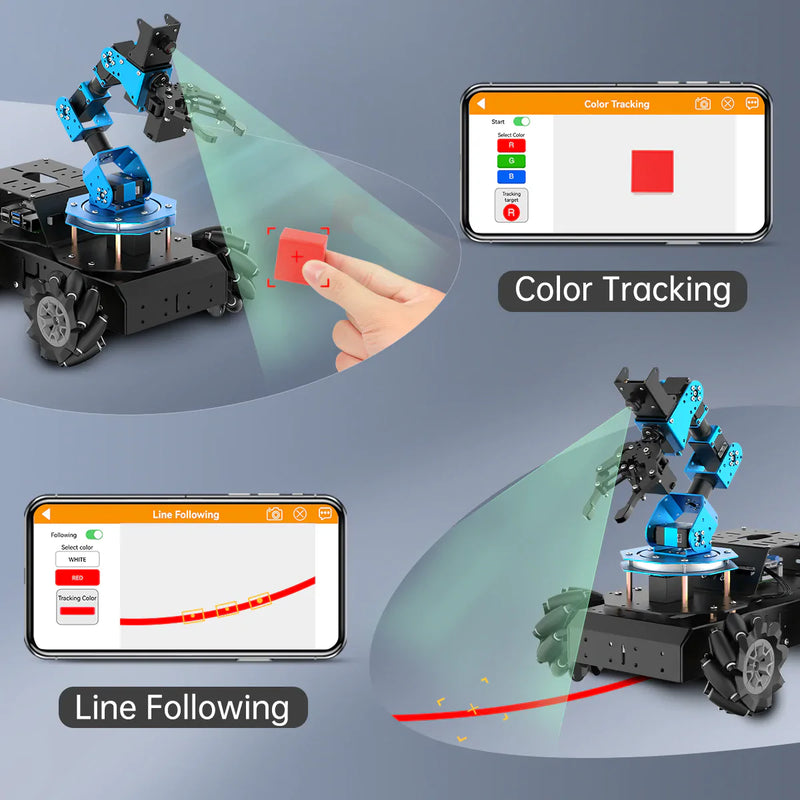 ArmPi Pro ROS Robot Chassis with Robot Arm