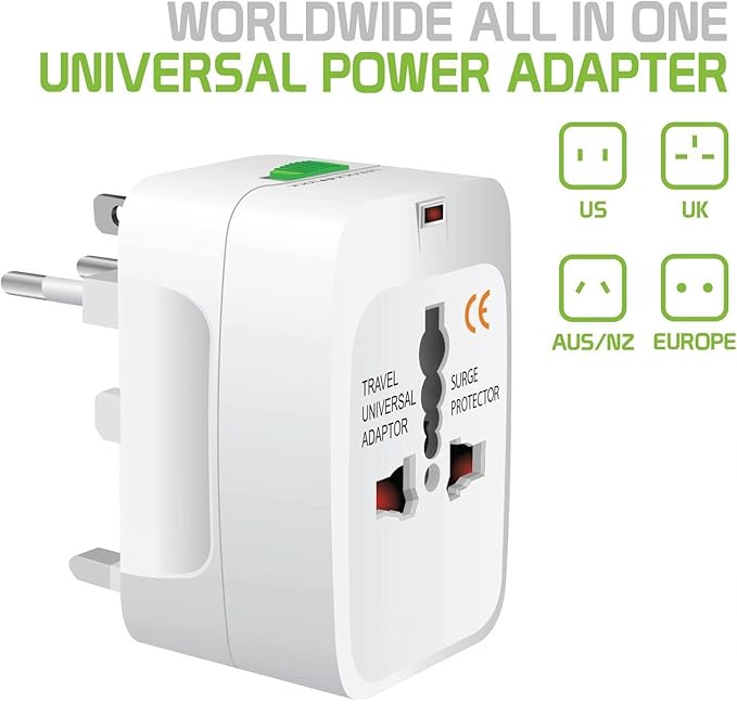 Universal Travel Adapter,International Adapter All in one Adapter Plug for Phone, Laptop, Camera,Travel Adapter