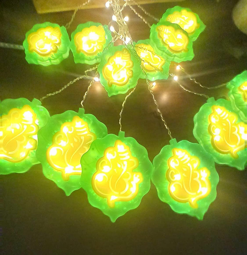 Leaf Pan Ganesh Led Curtain String Light Led Series 6 Big Pan and 6 Small Pan- 3 mtr