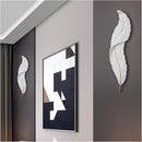 Feather Wings Wall Light White/Golden Color