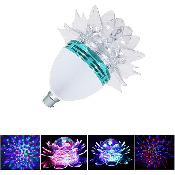 360 Degree LED Crystal Rotating Bulb Magic Disco LED Light