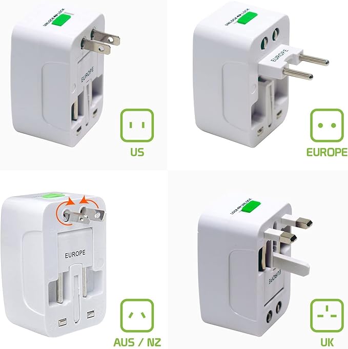 Universal Travel Adapter,International Adapter All in one Adapter Plug for Phone, Laptop, Camera,Travel Adapter