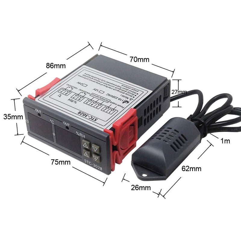 STC-3028 Digital Temperature Humidity Controller 110-220V