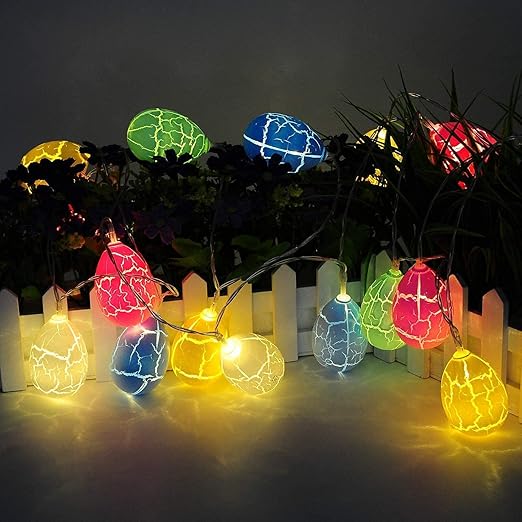 Egg Oval Shape 16 Led Pastel String Lights-3 meter