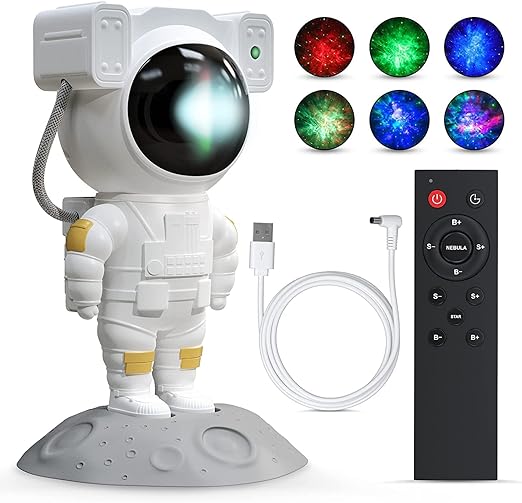 Astronaut Galaxy Projector 360° Adjustable Night Light Lamp With Remote Control