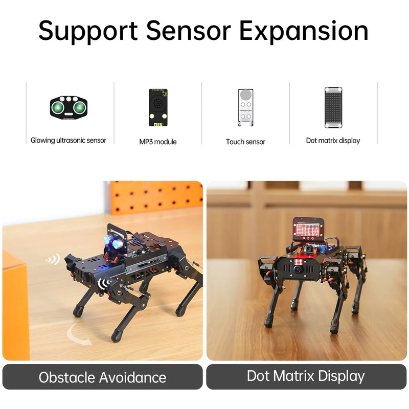 PuppyPi HiWonder Quadruped Robot with AI Vision - ROS Bionic Dog