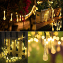 Water Drop String Ball Light 14 LED Outdoor String Lights Waterproof Crystal Water Drop Fairy Lights-3meter