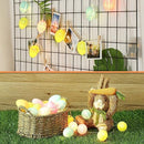 Egg Oval Shape 16 Led Pastel String Lights-3 meter