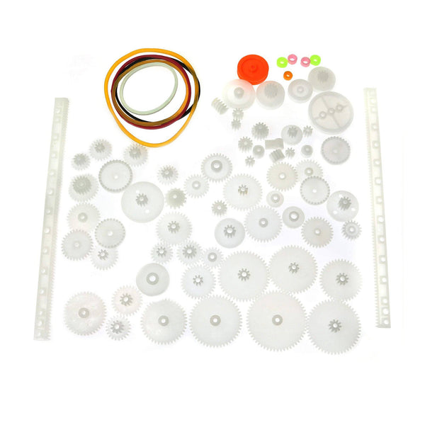 Assorted Worm Gear Set 34 Kinds Rack and Pinion Gear Pulley Plastic Shaft Worm Gear Reducer for Robot DIY Assorted Kit