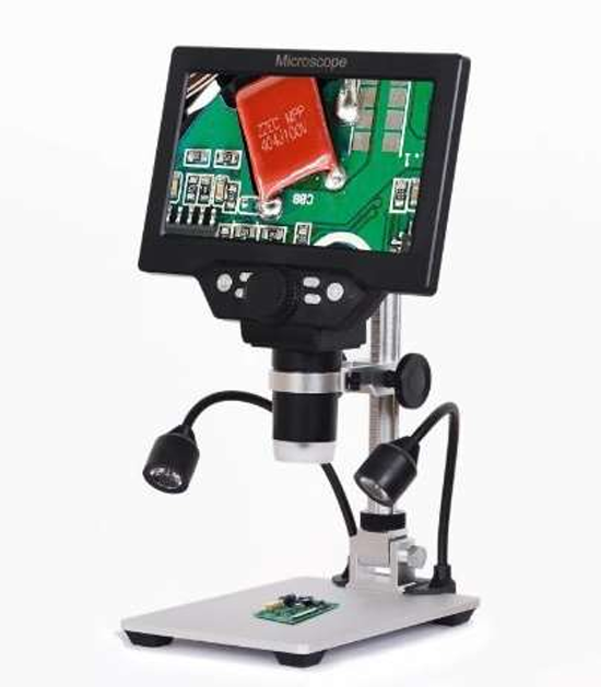 7 Inch Display Digital LCD Microscope 1200X (GI1200)-with Extra Led Lights and Lithium Batteries