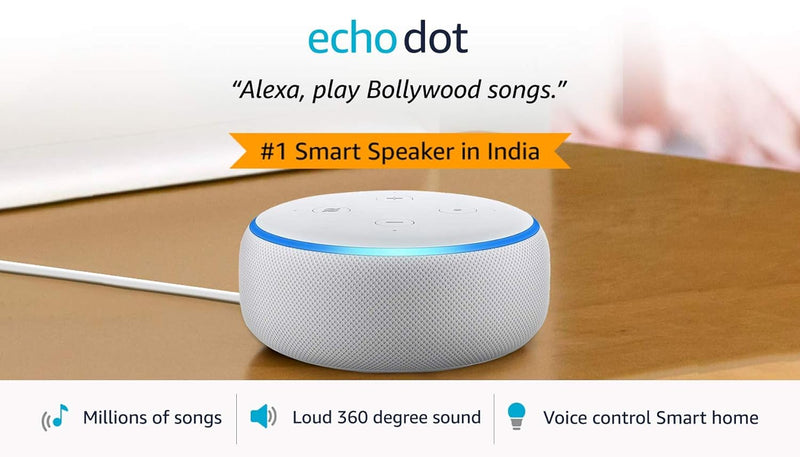 Refurbished 3rd Gen Echo Dot Smart Speaker - White