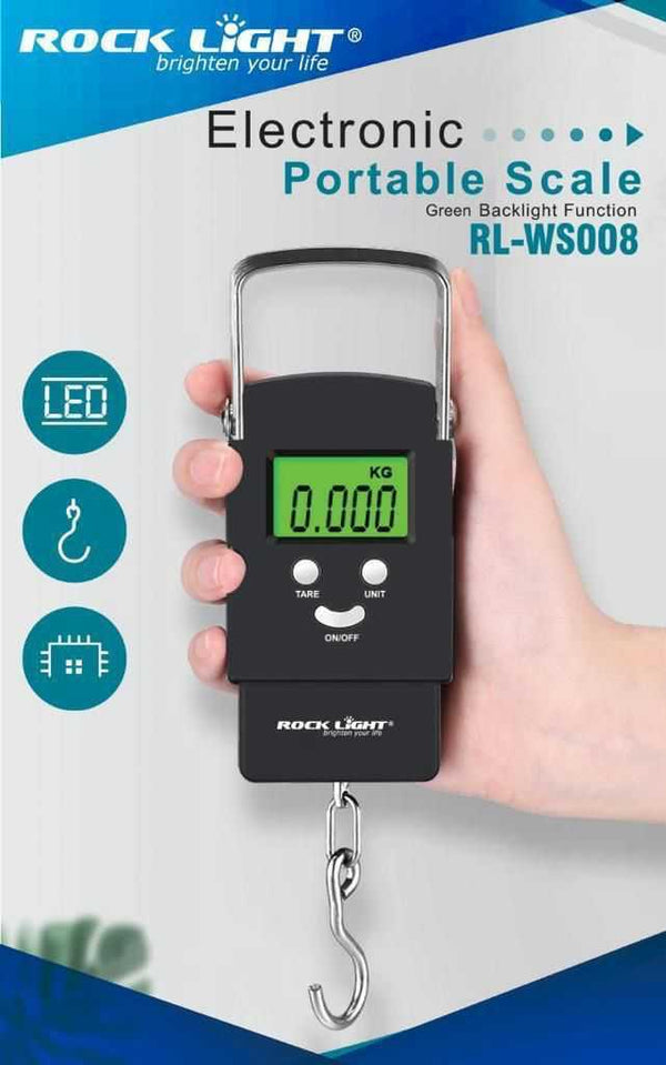 Electronic Portable Fishing Hook Type Digital LED Screen Luggage Weighing Scale