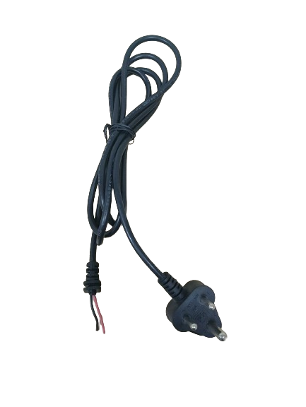 3 Pin 10A 250V AC Power Plug with 0.50 Sq mm 2 Meter Open Ended Cable