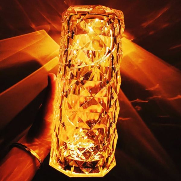 LED Multicolor Touch Sensitive Crystal Diamond Table Lamp