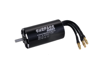 Rocket 3670 brushless rc boat motor 4POLE  ￠5.0mm Black (1200 KV)