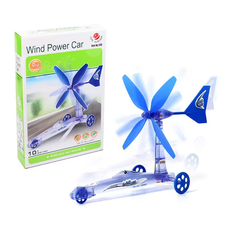 Wind Power Car STEM Kit DIY Wind-Powered Car DIY Windmill Car Wind Energy: A Hands-On Experience