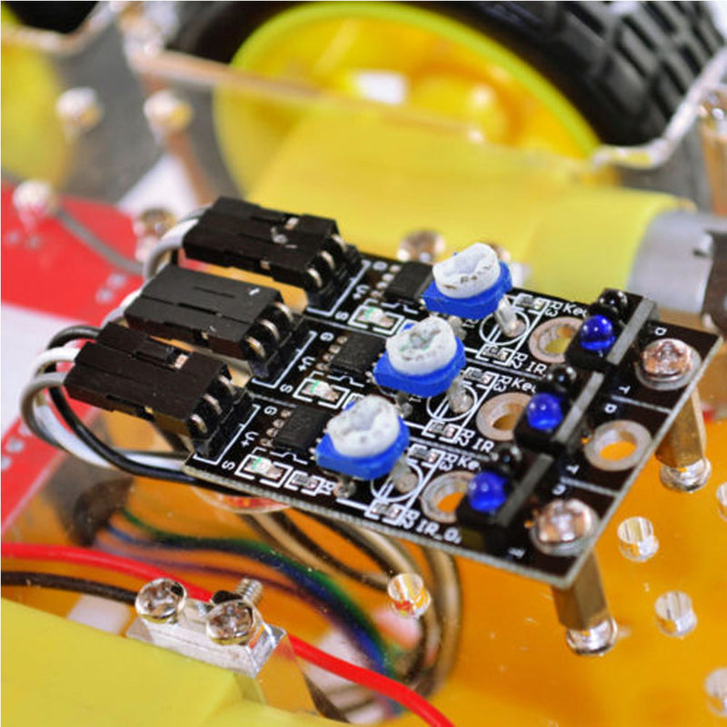 Multi-function 4WD Robot Car Kit Ultrasonic Module UNO R3 Assembly Compatible with Arduino