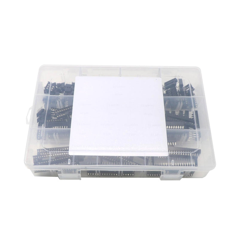 150Pcs 2.54mm Pitch DIP IC Sockets Adaptor Assortment Kit 6, 8, 14, 16, 18, 24, 28, 40 Pin