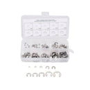 120 Pcs Stainless Steel E Clip Washer Assortment Kit Circlip Retaining Ring For Shaft Fastener