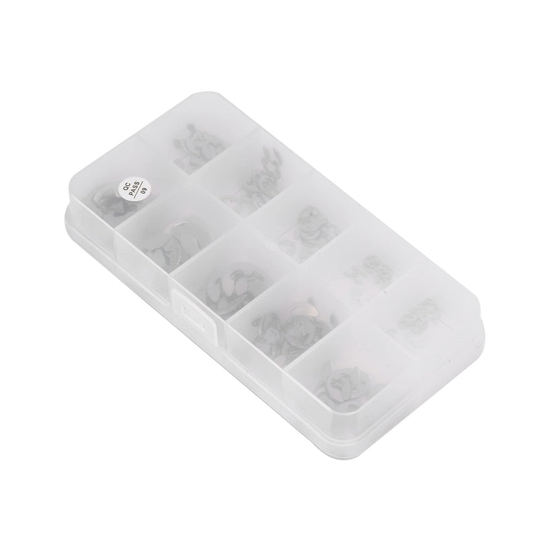 120 Pcs Stainless Steel E Clip Washer Assortment Kit Circlip Retaining Ring For Shaft Fastener