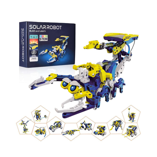 11 in 1 STEM Solar Robot Toys for Kids Age 8-12, DIY Educational Experiment Science Toy Kit for Teens, Solar Powered Building Toys Birthday Gifts for 8 9 10 11 12 Years Old Boys Girls - RS5824