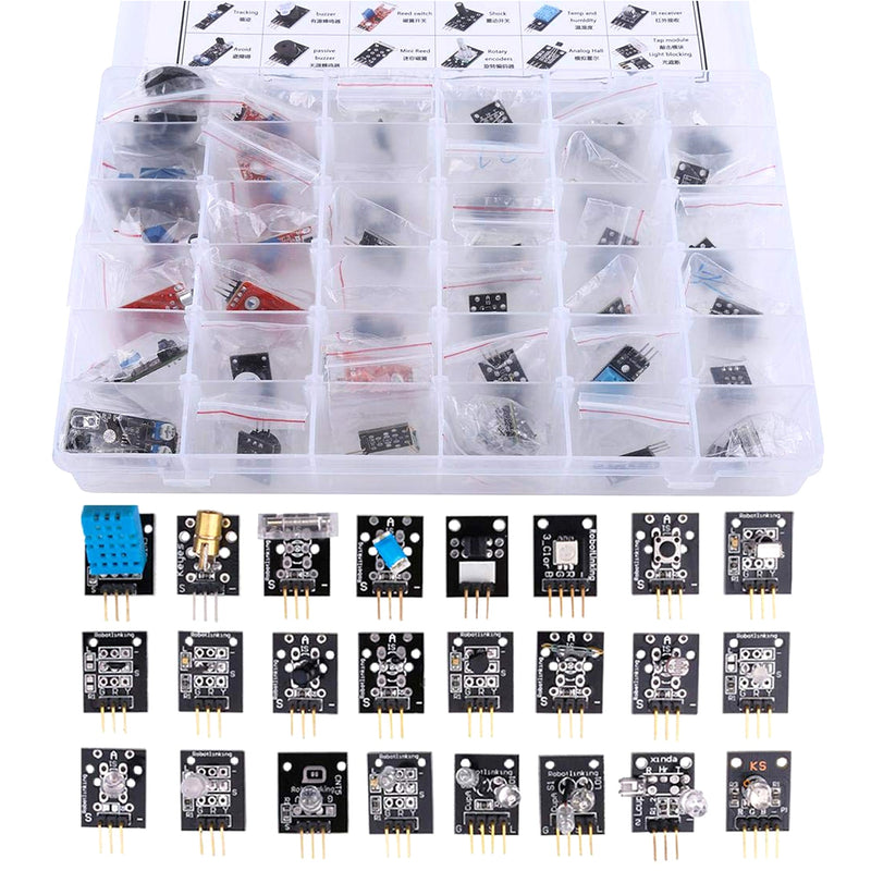 37 in 1 Sensor Kit Compatible with Arduino UNO, NodeMcu, Raspberry Pi, Robotics Projects