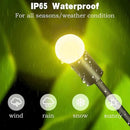 Solar Lights Outdoor 6 LED Warm Light Firefly Lamp for Home Garden Waterproof Decoration-Pack of 2