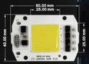 White color-50W 32V COB LED Chip 6040(60X40mm)