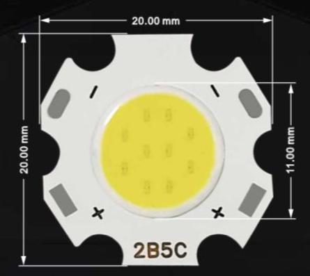 Warm White color 3W COB LED 20x11mm