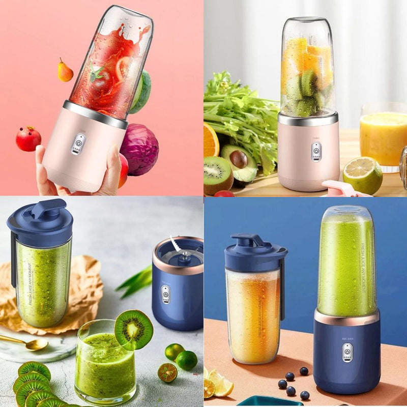 6 Blade Juicer Blender I Electric Juicer Machine I Portable Blender For Smoothie And Juices I USB Juicer With Extra Shaker Bottle-400ml