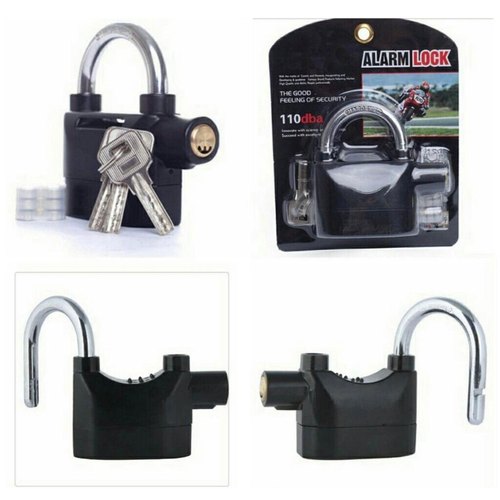 Alarm Lock Padlock Anti-Theft Security System Door Safety Lock  (Black)