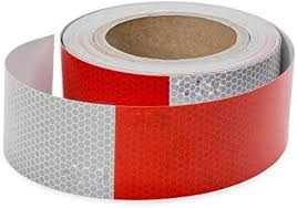 72mm Normal reflective tape White/Red color- 45 Meter